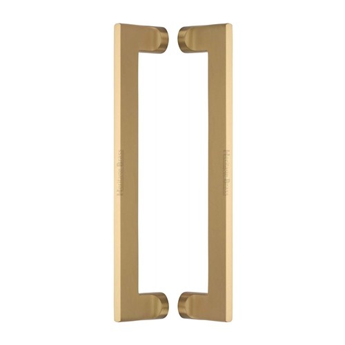 M Marcus Heritage Brass Back to Back Door Pull Handle Apollo Design 307mm length